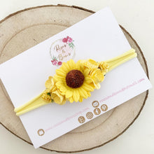 Load image into Gallery viewer, Sunflower nylon headband - Flower Crown Headband
