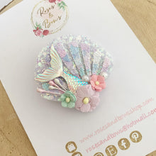 Load image into Gallery viewer, Mermaid Tail Shell Hair Headband or Clip
