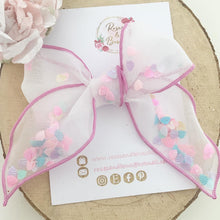 Load image into Gallery viewer, Mermaid Shaker Organza Hair Bow Headband or Clip
