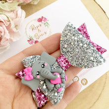 Load image into Gallery viewer, Elephant Hair Bow Headband or Clip
