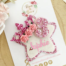 Load image into Gallery viewer, Pink Princess Personalised Birthday Badge - Birthday Glitter Badge
