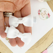 Load image into Gallery viewer, White Small Hair Bow Clip Set
