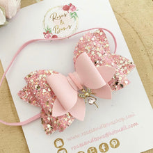 Load image into Gallery viewer, Pink Fairy Hair Bow Headband or Clip
