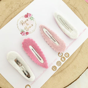 Pink party snap clip set