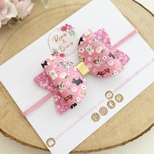 Load image into Gallery viewer, Pink Dog Puppy Hair Bow Headband or Clip
