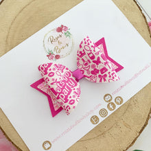 Load image into Gallery viewer, Pink party hair bow Headband or Clip
