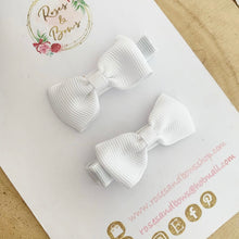 Load image into Gallery viewer, White Small Hair Bow Clip Set
