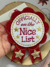 Load and play video in Gallery viewer, Nice List Christmas Badge - Christmas Eve Box Filler
