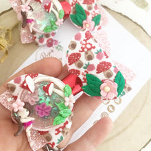 Load image into Gallery viewer, Fairy toadstool Shaker Hair Bow Headband or Clip
