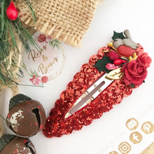 Load image into Gallery viewer, Large Christmas Robin large snap clip

