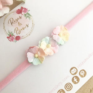 Rainbow dainty flower headband