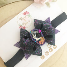 Load image into Gallery viewer, Coffin Halloween Hair Bow Headband or Clip
