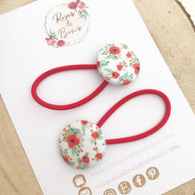 Load image into Gallery viewer, Poppy Bobble Hair Ties Set of 2
