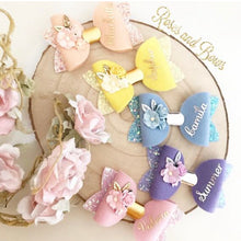 Load image into Gallery viewer, Personalised Name Hair Bow Headband or Clip
