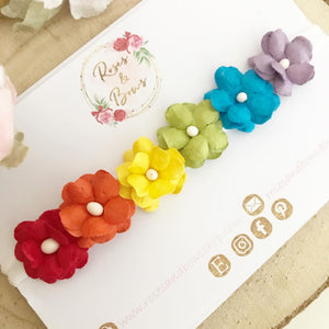 Rainbow flower headband