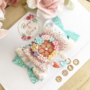 Dream Catcher Glitter Hair Bow Headband or Clip