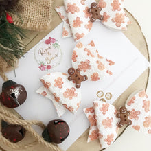Load image into Gallery viewer, Christmas Gingerbread Glitter Hair Bow Headband or Clip
