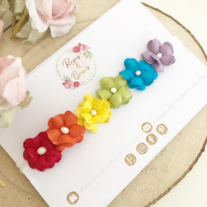 Rainbow flower headband