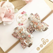 Load image into Gallery viewer, Autumn Fall Transparent Glitter Hair Bow Headband or Clip
