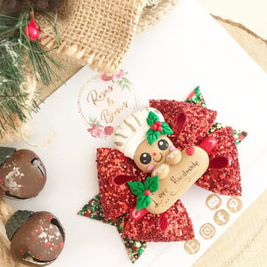 Baking Gingerbread Hair Bow Headband or Clip