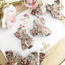 Load image into Gallery viewer, Autumn Fall Transparent Glitter Hair Bow Headband or Clip
