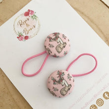 Load image into Gallery viewer, Pink Deer Stag Bobble Hair Ties Set of 2
