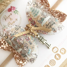 Load image into Gallery viewer, Christmas Nutcracker Transparent Glitter Hair Bow Headband or Clip
