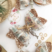 Load image into Gallery viewer, Christmas Nutcracker Transparent Glitter Hair Bow Headband or Clip
