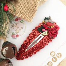 Load image into Gallery viewer, Large Christmas Robin large snap clip
