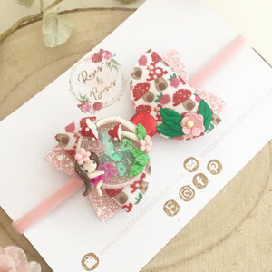 Fairy toadstool Shaker Hair Bow Headband or Clip