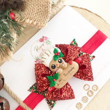 Load image into Gallery viewer, Baking Gingerbread Hair Bow Headband or Clip
