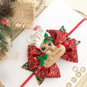 Baking Gingerbread Hair Bow Headband or Clip