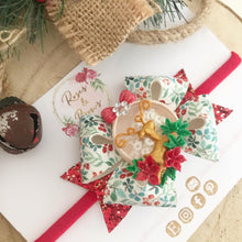 Load image into Gallery viewer, Christmas Deer Glitter Shaker Clip or Headband
