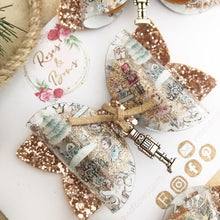 Load image into Gallery viewer, Christmas Nutcracker Transparent Glitter Hair Bow Headband or Clip
