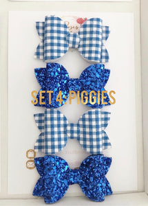 Royal Blue School Hair Accessory Set - School Hair Bows, Fringe Clips or Bobbles