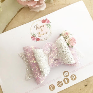 Birthday badge and bow. Available individually or as a set