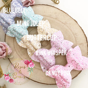 Sparkle Glitter Bow Headband it Clip