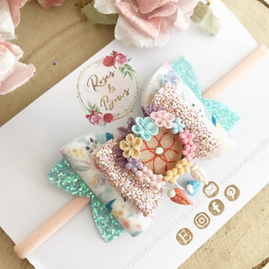 Dream Catcher Glitter Hair Bow Headband or Clip