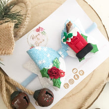 Load image into Gallery viewer, Christmas Post Box Hair Bow Headband or Clip
