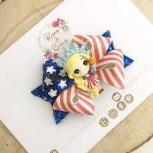 Load image into Gallery viewer, July 4th Statue of Liberty Bow Headband or Clip
