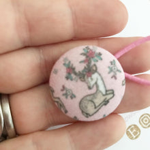 Load image into Gallery viewer, Pink Deer Stag Bobble Hair Ties Set of 2
