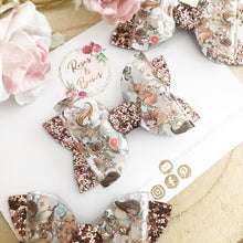 Load image into Gallery viewer, Autumn Fall Transparent Glitter Hair Bow Headband or Clip
