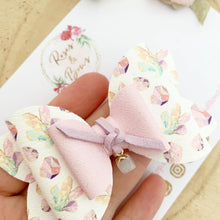 Load image into Gallery viewer, Pink Crystal Hair Bow Headband or Clip
