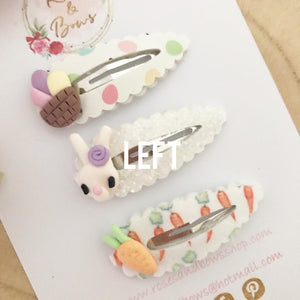 Easter scalloped snap clip set