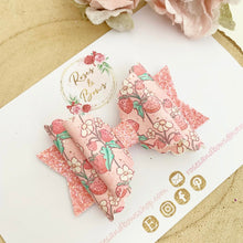 Load image into Gallery viewer, Strawberry Hair Bow Headband or Clip
