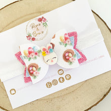 Load image into Gallery viewer, Easter Bunny Hair Bow Headband or Clip
