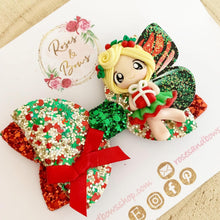 Load image into Gallery viewer, Christmas Fairy Hair Bow Clip or Headband

