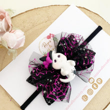 Load image into Gallery viewer, Ghost Tulle Halloween Hair Bow Headband or Clip
