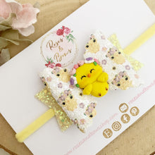 Load image into Gallery viewer, Easter Chick Hair Bow Headband or Clip
