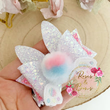 Load image into Gallery viewer, Hop Little Bunny Easter Hair Bow Headband or Clip
